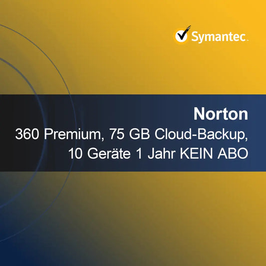 Norton 360 Premium, Backup em Nuvem de 75 GB, 10 Dispositivos 1 Ano SEM ASSINATURA