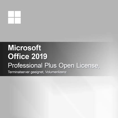 Microsoft Office 2019 Professional Plus Licença Aberta, compatível com Terminal Server, licença por volume