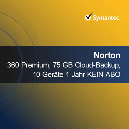 Norton 360 Premium, Backup em Nuvem de 75 GB, 10 Dispositivos 1 Ano SEM ASSINATURA